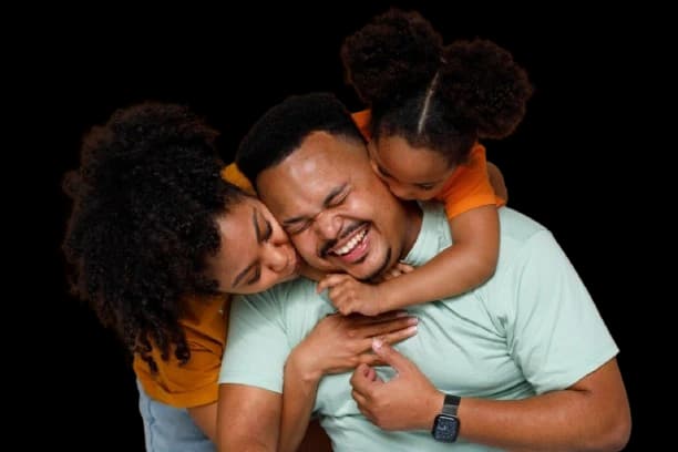 Father and daughters